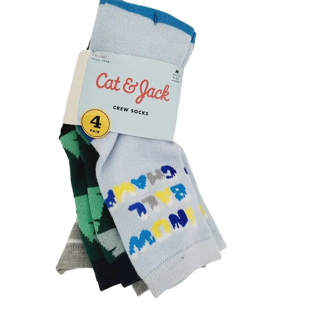 New Cat & Jack Crew Socks shoe size 9-2 1/2